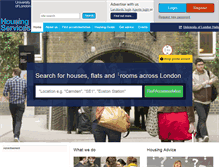 Tablet Screenshot of housing.london.ac.uk